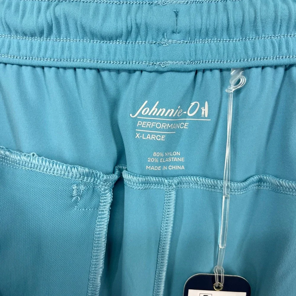Johnnie-O Rocke Performance Shorts Mens XL Blue Stretch Active Golf JMSH100100